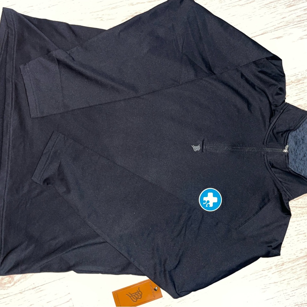 Men's Black Quarter-Zip Shirt